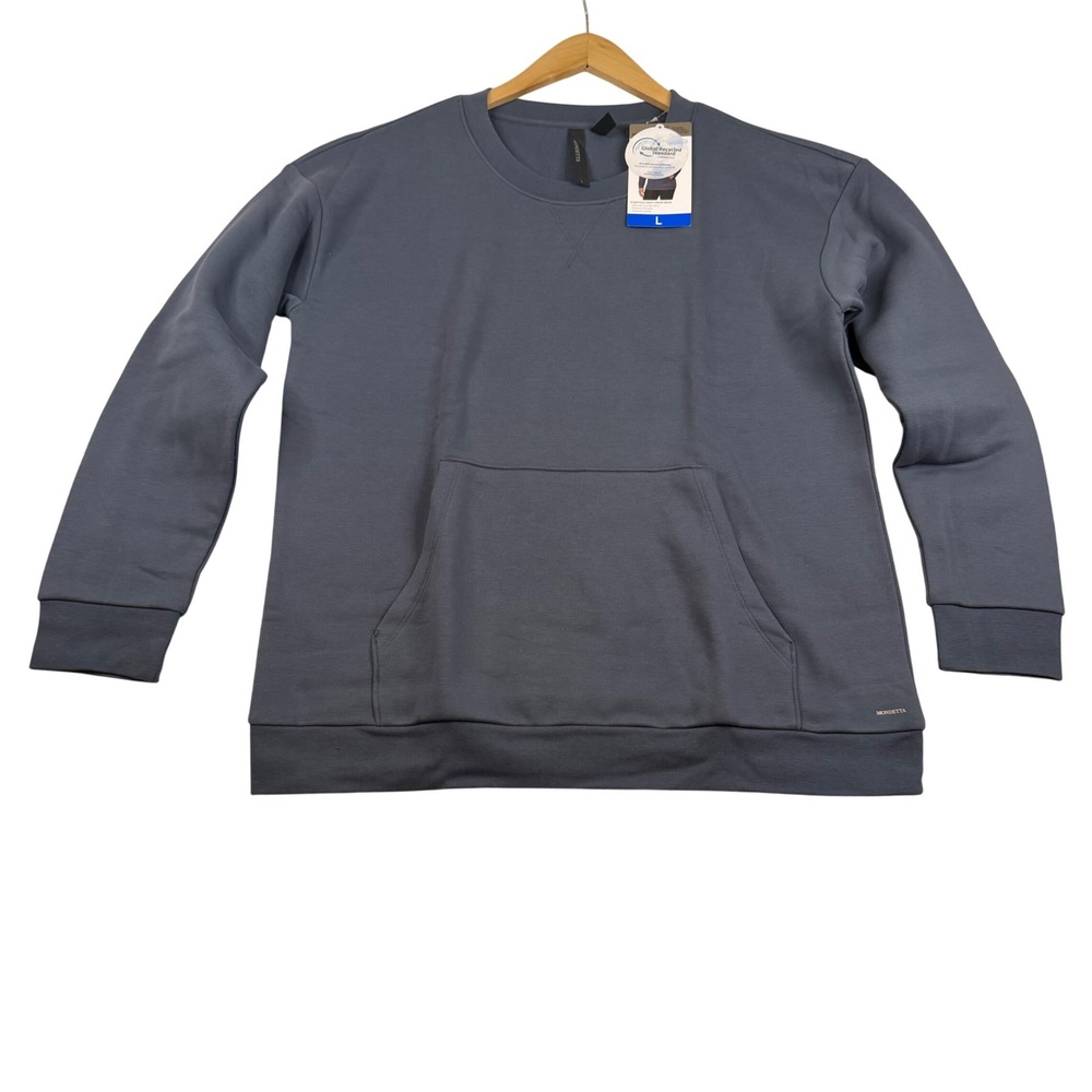 Mondetta Mens Everyday Soft Crewneck Sweatshirt Slate Blue L GRS Recycled Blend